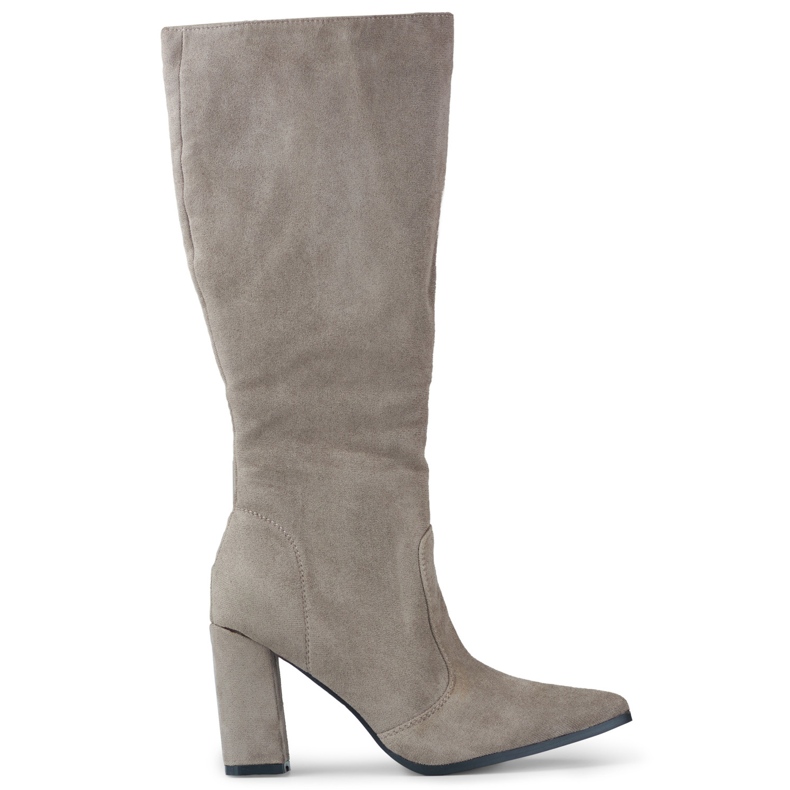 Bottes hauteur genou pour femme beige