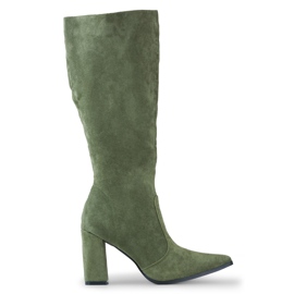 Bottines femme olive vert