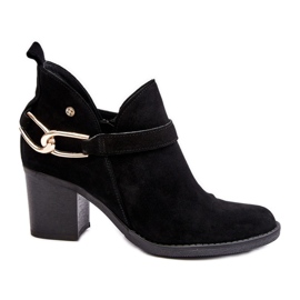 Bottes à Talons Hauts en Daim pour Femme Maciejka 06247-01 Noir le noir