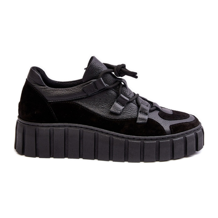 Chaussures de sport a plateforme en cuir femme Zazoo