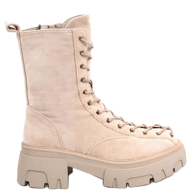 Bottines à lacets femme Wayne Beige