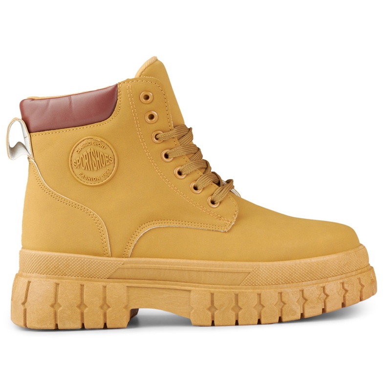 Bottines classiques femme camel brun