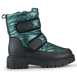 Bottes de neige chaudes pour femmes avec velcro Laila noir
