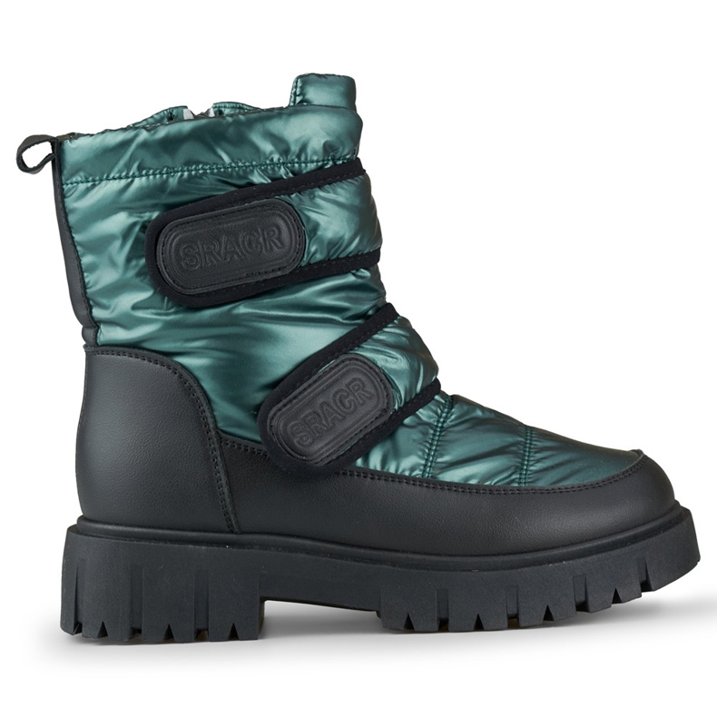 Bottes de neige chaudes pour femmes avec velcro Laila le noir