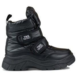 Bottes de neige pour femmes noires avec fermeture scratch