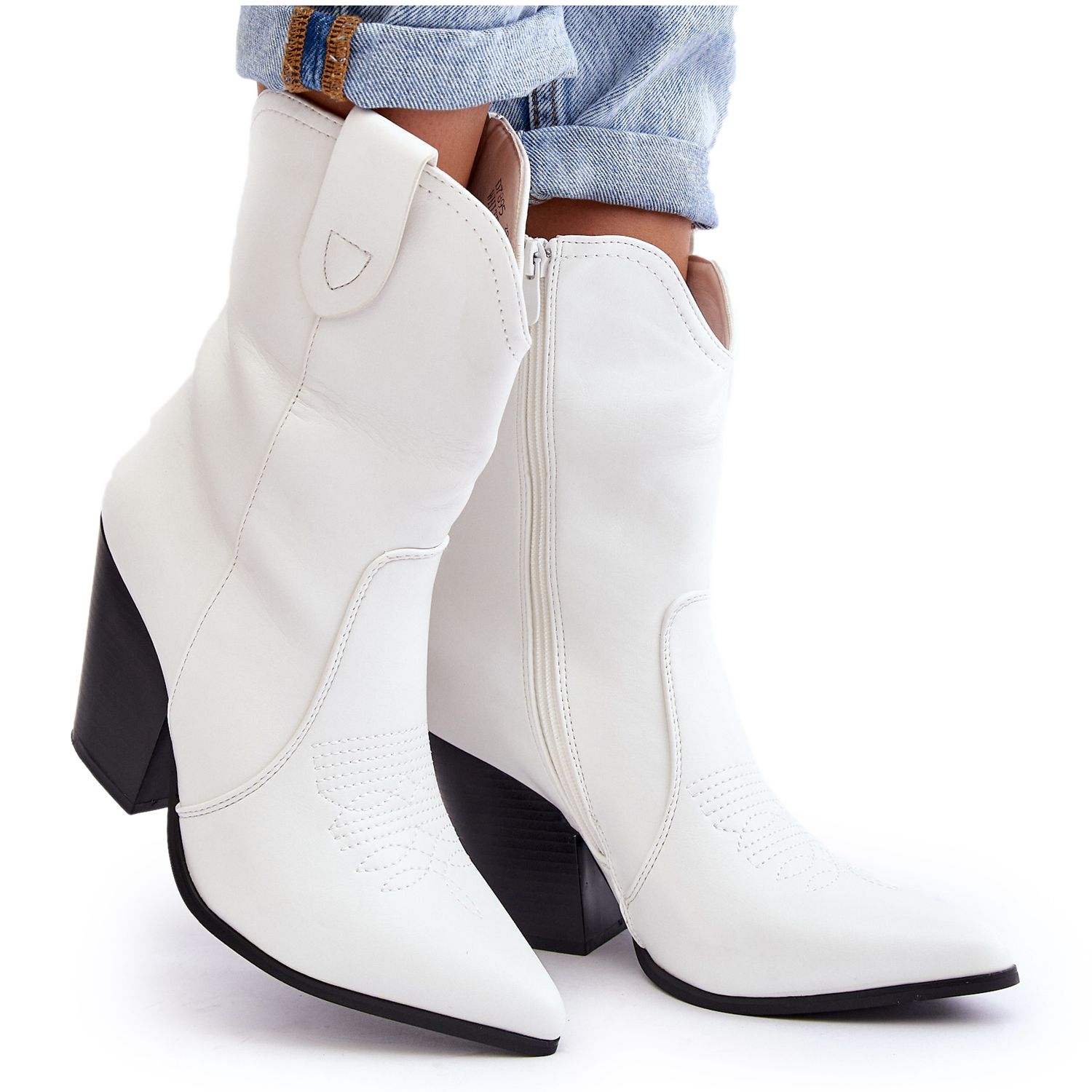 Bottes cowboy blanches shop
