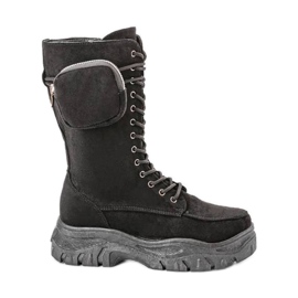 Pantalon ouvrier noir avec poche Vera