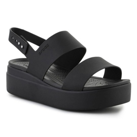 Crocs Brooklyn Low Sandales compensées 206453-060 le noir