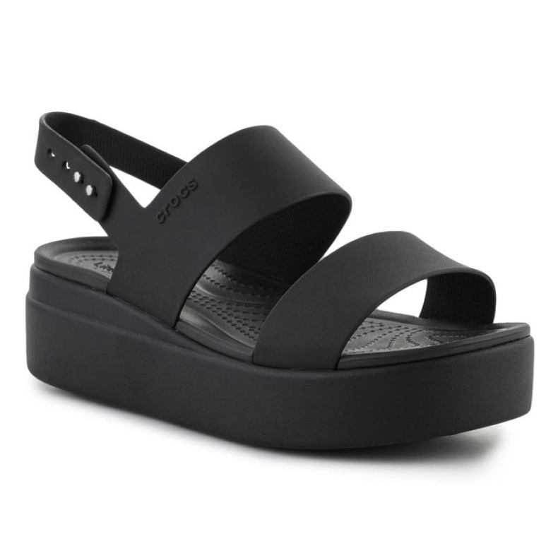 Crocs Brooklyn Low Sandales compensées 206453-060 le noir