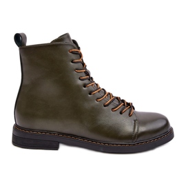 Vinceza Bottines en cuir pour femmes vert Ethel