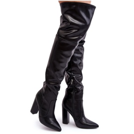 Cuissardes hautes pour femme, Noir Jeine