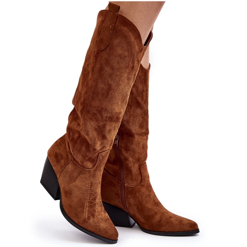 Bottes cowboy Sloana camel pour femmes à talons hauts brun Bottes cowboy Sloana camel pour femmes à talons hauts brun