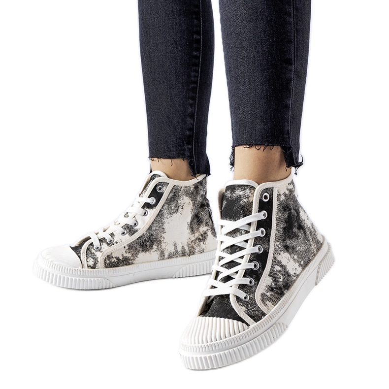 Inna Baskets Turistico noires effet vieilli le noir