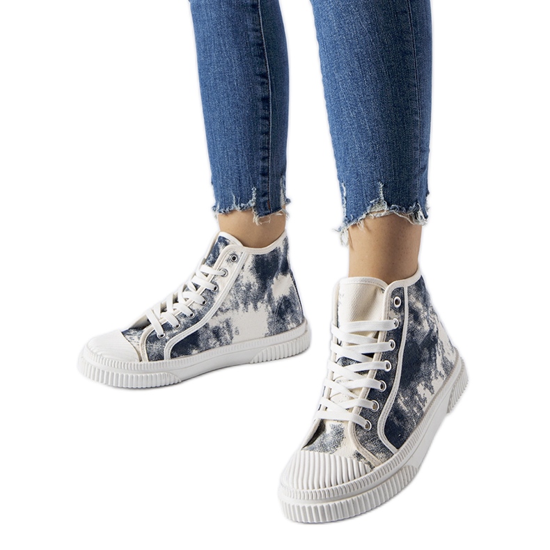 Inna Baskets Turistico bleu marine avec abrasions