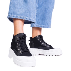 Inna Baskets montantes noires à plateforme Grotta