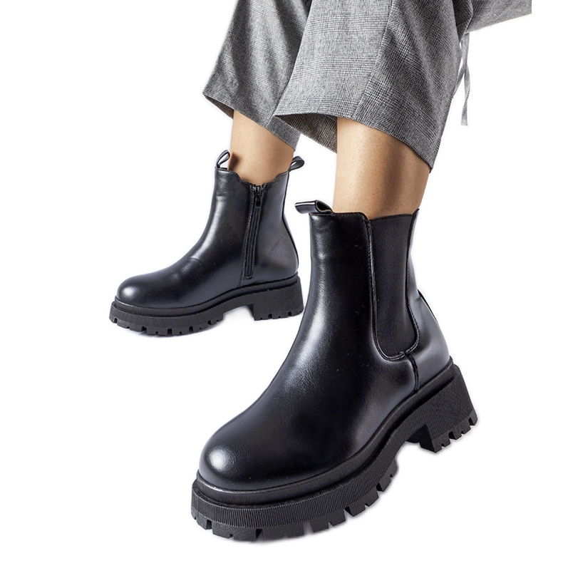 Bottes Olmedo classiques isolées noires le noir