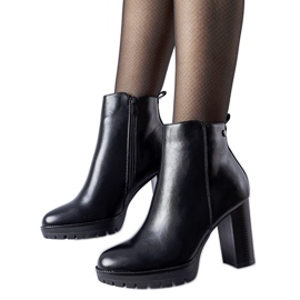 Bottes isolées noires à talons hauts de Mulini