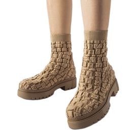 Bottines marron avec tige en chaussette d'Arlington brun