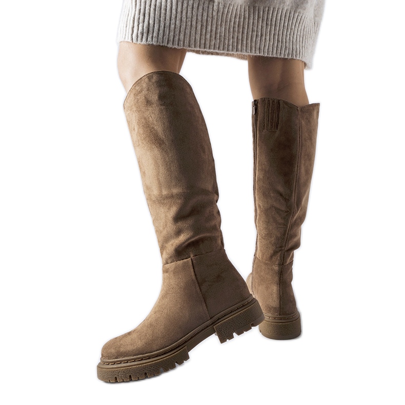 Bottes Millbrook isolées plates marron brun Bottes Millbrook isolées plates marron brun