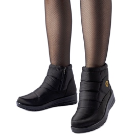 Bottines de neige noires à talon bas Vittore