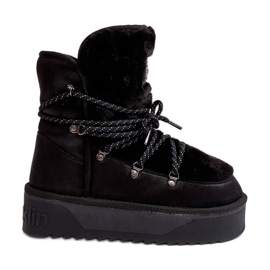 Bottes de neige à plateforme végétaliennes imperméables D.Franklin DFSH371008 Noir