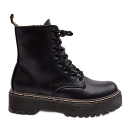 Bottines à Lacets Femme Noir Maddis