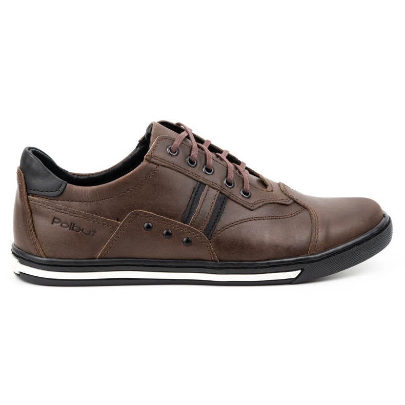 Polbut Chaussures de sport décontractées pour hommes 1801 Ns marron foncé brun Polbut Chaussures de sport décontractées pour hommes 1801 Ns marron foncé brun