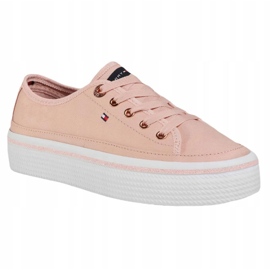 Tommy Hilfiger Baskets à plateforme avec détail pailleté W FW0FW05013 rose