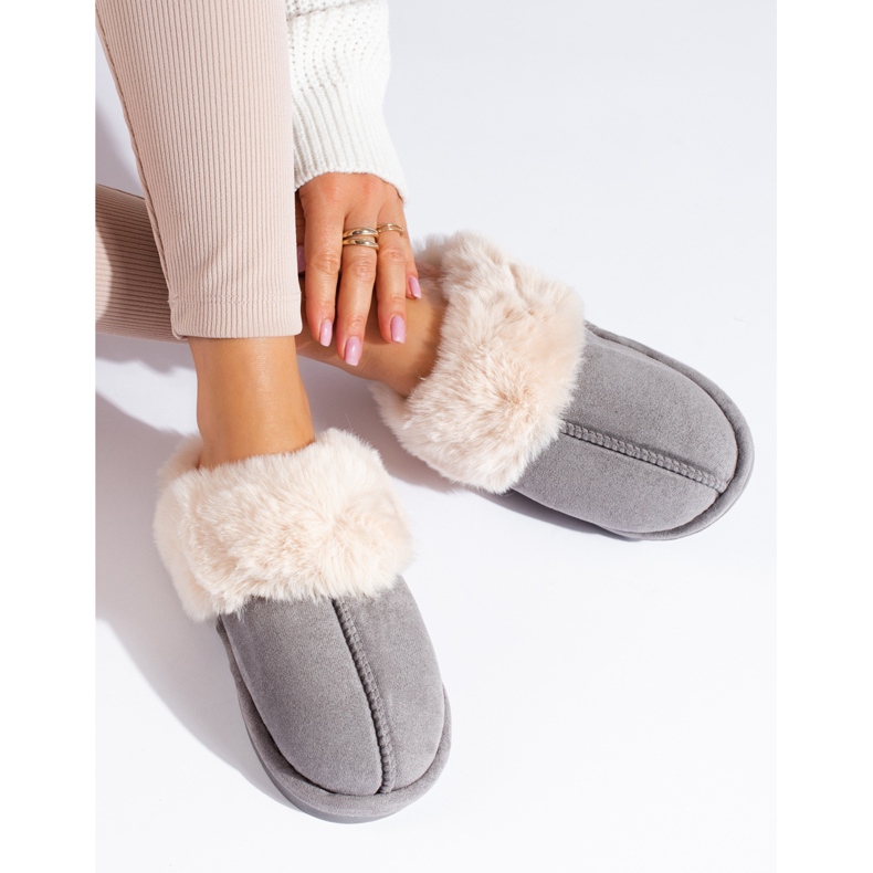 Chaussons femme gris Shelovet