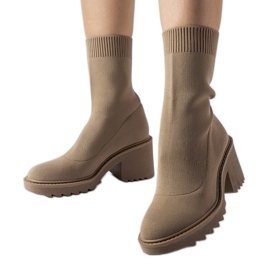 Bottines beige foncé à tige souple Cadiz Bottines beige foncé à tige souple Cadiz