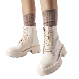 Bottines isolées beiges à semelle épaisse par Cirillo