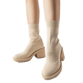 Bottines beiges à tige souple Cadiz Bottines beiges à tige souple Cadiz