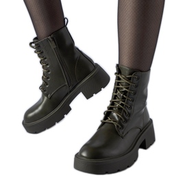 Bottines isolées vertes à semelle épaisse par Cirillo