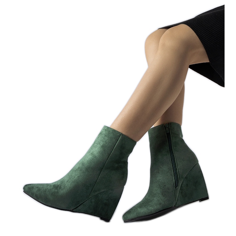 Bottes compensées pointues vertes d'Aprutino