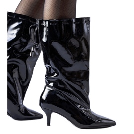 Bottines Clinton noires à talon bas