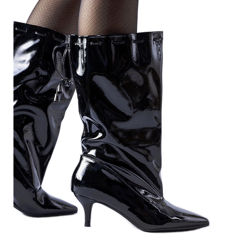 Bottines Clinton noires à talon bas le noir Bottines Clinton noires à talon bas le noir