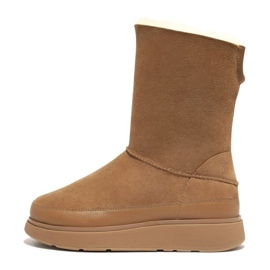 FitFlop GEN-FF Bottes courtes en peau de mouton double face W GO9-A69 brun