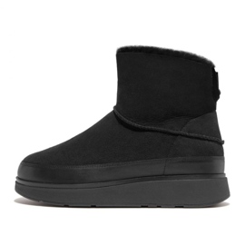 FitFlop GEN-FF Mini bottes en peau de mouton double face W GS6-090 noir