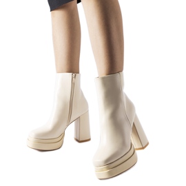 Bottines à talons hauts beiges de Ashwood Bottines à talons hauts beiges de Ashwood