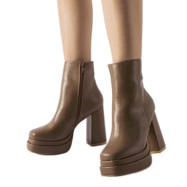 Bottines à talons hauts marron d'Ashwood brun