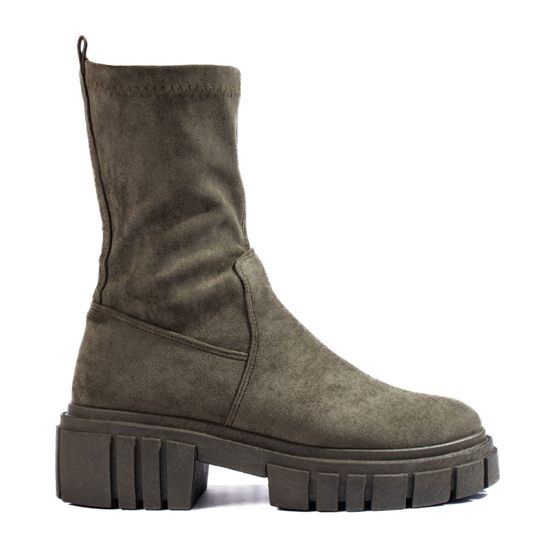 Bottines femme Shelovet en daim vert foncé