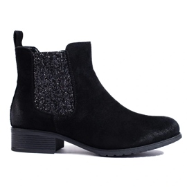 Chelsea boots Shelovet en daim noir femme le noir
