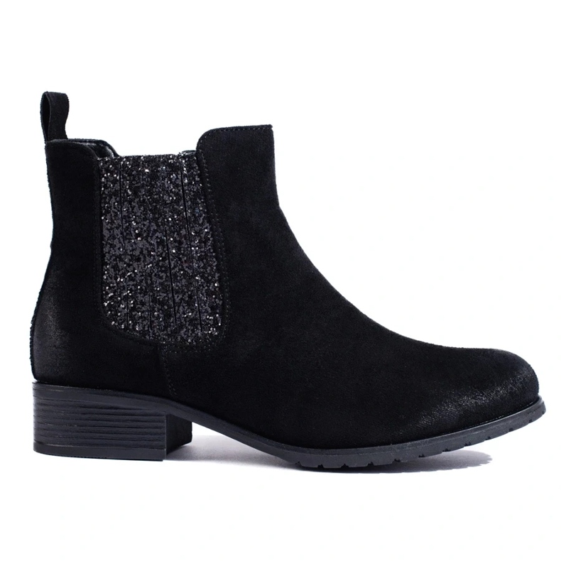 Chelsea boots Shelovet en daim noir femme le noir