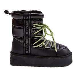 Bottes de neige pour femmes à semelle épaisse Vegan D.Franklin DFSH371007 Noir