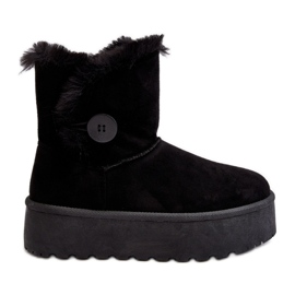 Bottes de neige à plateforme avec fourrure pour femmes, noir Vikas le noir