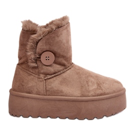 Bottes de neige à plateforme avec fourrure pour femme, beige Vikas Bottes de neige à plateforme avec fourrure pour femme, beige Vikas