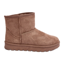 Bottes de neige isolées en daim pour femmes Beige Nanga