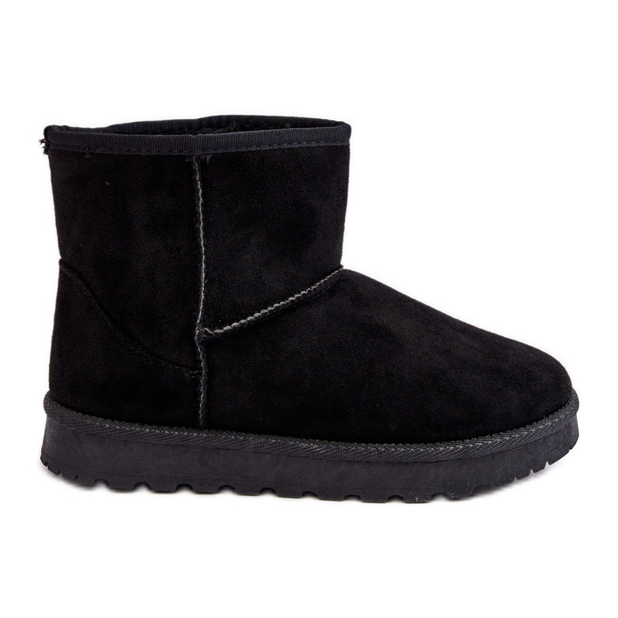 Bottes de neige isolées en daim pour femmes noires Nanga le noir