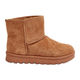 Camel Nanga Bottes de neige isolées en daim pour femmes brun