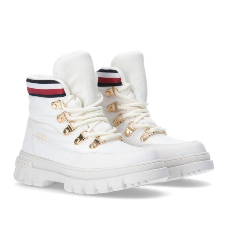 Tommy Hilfiger Bottine à lacets Ivoire W T3A5-33062-1047101-101 blanche